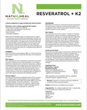 Resveratrol+ K2 Veg Caps 60'S GF, Soy Free, non-GMO.